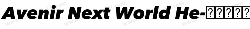 Avenir Next World He字体转换